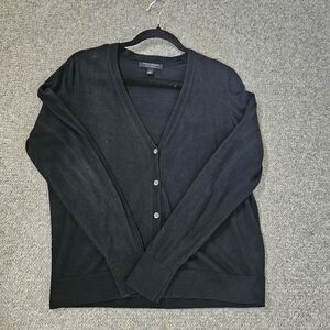 Banana Republic Women's Black Silk Cashmere Cardigan Sweater